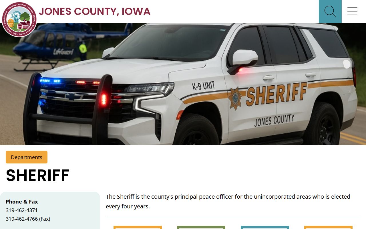 Jones County Sheriff official page